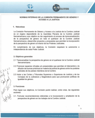 normas internas comision 